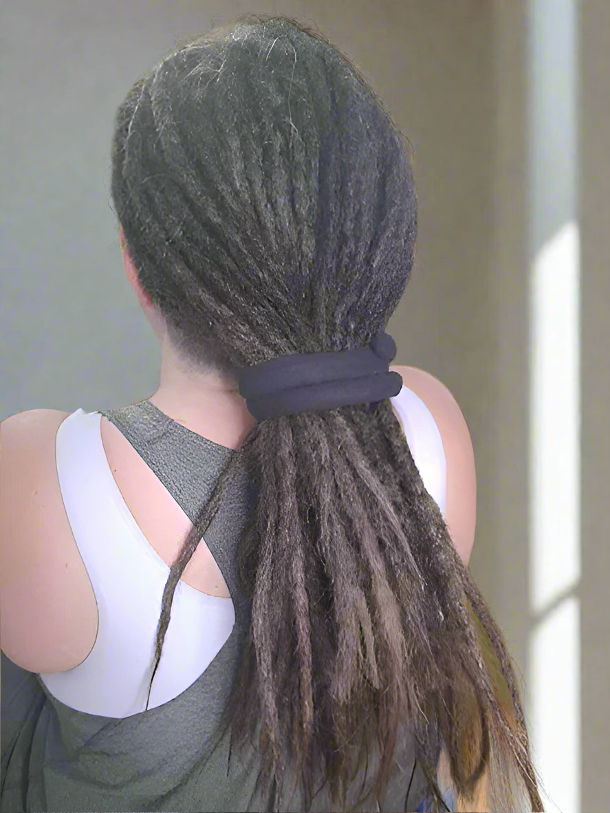 Spiral dreadlocks tie